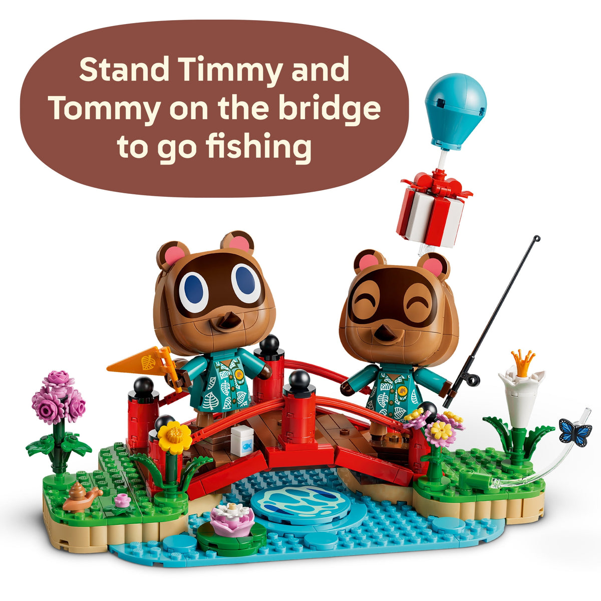 LEGO Animal Crossing Timmy & Tommy's Fun Day Out - Collectible Building Toy for Girls & Boys, Ages 10+ - Build and Display Model - Kids Bedroom or Bookshelf Decor - Gift for Fans - 77059