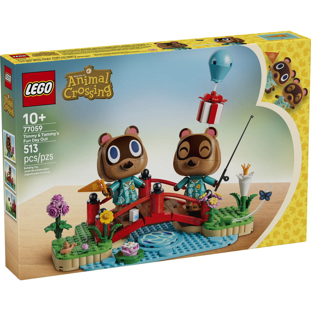 LEGO Animal Crossing Timmy & Tommy's Fun Day Out - Collectible Building Toy for Girls & Boys, Ages 10+ - Build and Display Model - Kids Bedroom or Bookshelf Decor - Gift for Fans - 77059